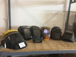 Qty Of Used Welding Helmets And Face Shields *LOCATED AT FRONTIER MECHANICAL*