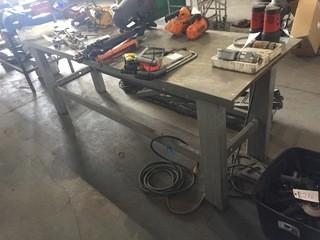 Metal Shop Table *Note: Contents Not Included* *LOCATED AT FRONTIER MECHANICAL*