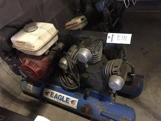 Eagle Model TT90GE Air Compressor C/w Honda GX 270 Gas Engine. SN BH1021 *LOCATED AT FRONTIER MECHANICAL*