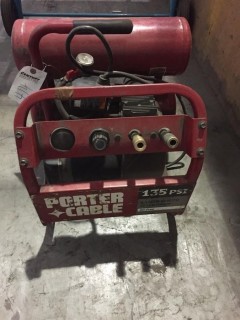 Porter Cable Model CPF23400S-3 135PSI Air Compressor. SN 2462011610 *LOCATED AT FRONTIER MECHANICAL*