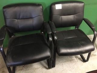 Qty Of (2) Leather Office Chairs *LOCATED AT FRONTIER MECHANICAL*