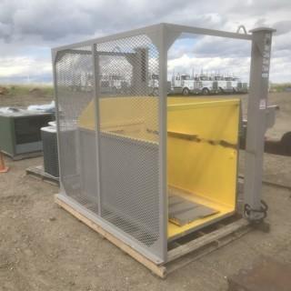 Hydraulic Bin Tipper. Gingras Inc.  S/N 10900106CD113.  Model CD113.  *LOCATED AT THE EDMONTON REGIONAL AUCTION CENTRE* 