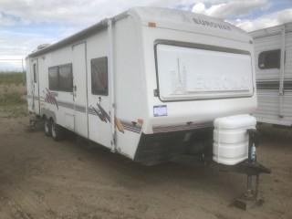 1996 Fleetwood Euroway 27 1/2' Tandem Axle Pull Behind Travel Trailer, C/W 4 Season Insulation Package, Hitch and Air Conditioner. S/N 1EB1572310910245.  *LOCATED AT THE EDMONTON REGIONAL AUCTION CENTRE*