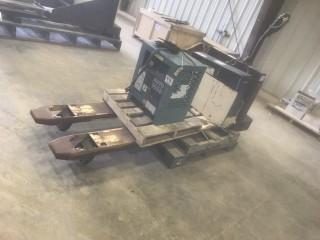 Hyster Model # W60XT Motorized Hand Truck, S/N E135H02301S.  Showing Approximately 6550.8 HRS.  C/W Battery and Charger (AC Input 120V, 12V D/C Output.  *LOCATED AT THE EDMONTON REGIONAL AUCTION CENTRE*