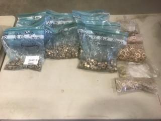 Assorted Bronze Nuts And Washers *LOCATED AT EDMONTON REGIONAL AUCTION CENTRE*