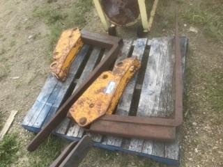 42" Clamp on Loader Forks for Backhoe. *LOCATED AT THE EDMONTON REGIONAL AUCTION CENTRE* 