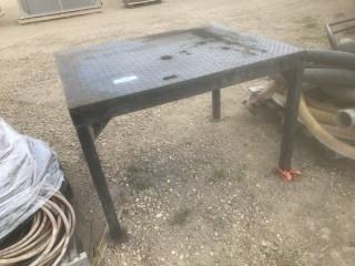 Welding Table (44" x 34 1/2" x 30 1/2") (L x W x H).  *LOCATED AT THE EDMONTON REGIONAL AUCTION CENTRE*