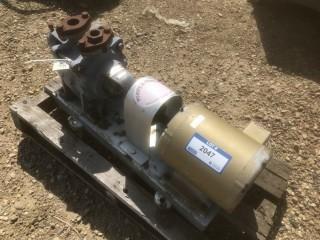 Baldor 3 Phase Motor: 208-250 / 480 V A/C, With Pump. *LOCATED AT THE EDMONTON REGIONAL AUCTION CENTRE* 