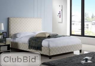 Charlton Home Lura Upholstered Platform Bed - King - Grey (CHLH4288_17836884_17836890)