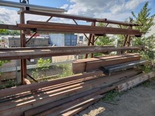 5-Tier Single Sided Cantilever Storage Rack C/w Contents *Note: Buyer Responsible For Load Out* *LOCATED AT FRONTIER MECHANICAL*