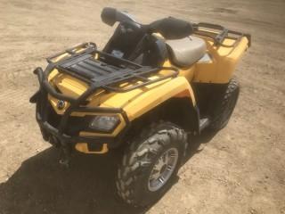 2010 Can Am 800 RCC.  V Twin EFI Outlander, C/W Dynamic Power Steering, Headlights, Heated Handle Bars, Winch, Showing 11,908  VIN # 3JBEKCN17AJ000194. *Requires Repair*  *LOCATED AT THE EDMONTON REGIONAL AUCTION CENTRE*  
