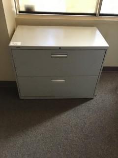 2 Drawer Metal Filing Cabinet *LOCATED AT FRONTIER MECHANICAL*