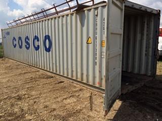 40ft Storage Container. SN CBHU6173089  *Note: Buyer Responsible For Load Out* *LOCATED AT FRONTIER MECHANICAL*