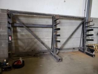 7-Tier Single Sided Cantilever Storage Rack. *LOCATED AT FRONTIER MECHANICAL*