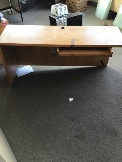 Wood Desk *Note: Missing Pieces* *LOCATED AT FRONTIER MECHANICAL*