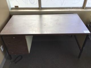 Wood Desk *LOCATED AT FRONTIER MECHANICAL*