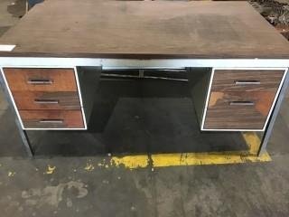 Wood Desk *LOCATED AT FRONTIER MECHANICAL*