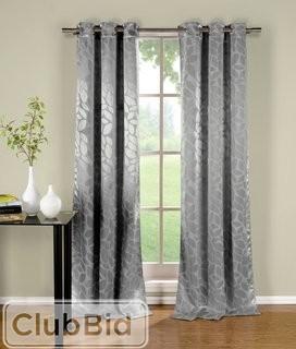 Latitude Run Bulmore (Nature/Floral) Blackout Thermal Grommet Curtain Panels - Silver 
(LATT6364_21440215)