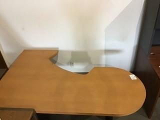 Wood Desk *LOCATED AT FRONTIER MECHANICAL*