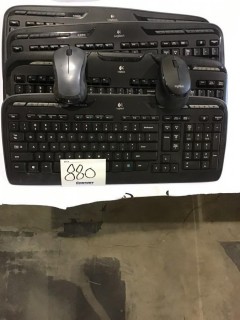 Qty Of (4) Keyboards C/w (2) Mouses *LOCATED AT FRONTIER MECHANICAL*