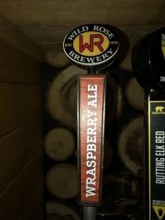 Wild Rose Wraspberry Ale Draft Tap Handle.