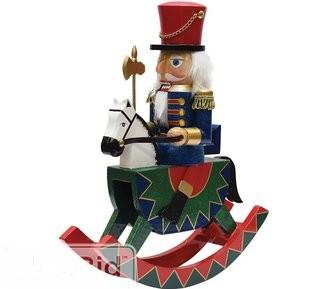 The Holiday Aisle Decorative Christmas Nutcracker Soldier on Rocking Horse (THDA4229)