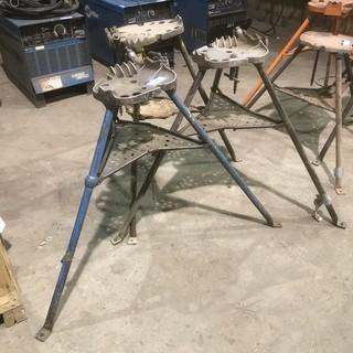 Qty Of (3) Pipe Threading Stands