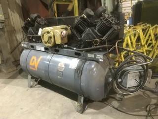 DV Systems 30HP 240 Gal Dual Pump Air Compressor C/w Dual 447 Pumps SN 082855