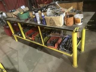 Steel Work Table C/w Contents