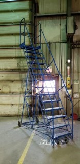 14ft Mobile Warehouse Ladder