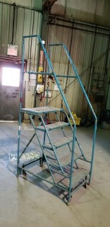 5ft Mobile Warehouse Ladder