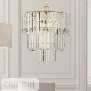 Willa Arlo Interiors Grisella 9-Light Crystal Chandelier - Polished Brass (WLAO1614)