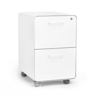 Poppin Rolling Stow 2-Drawer Vertical File Cabinet - White (PPPN1060_22467833)
