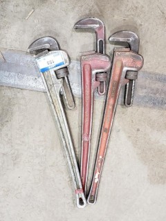 Qty Of (3) Pipe Wrenches