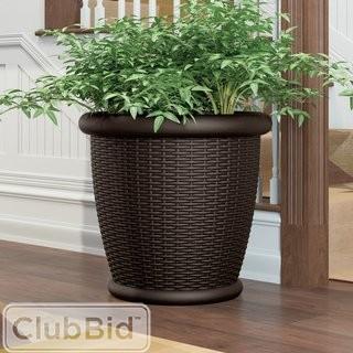 Suncast Willow Resin Pot Planter - Pair (XA1658)