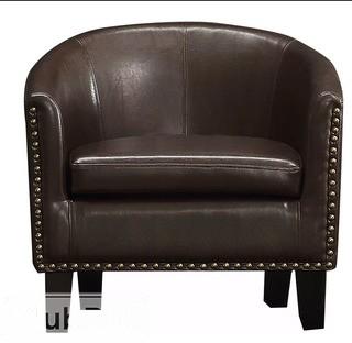 iNSTANT HOME Barrel Chair - Brown (MLHO117816132381)