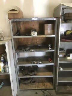 Metal Shelving Unit C/w Misc Supplies