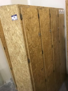 Wood 4-Door Storage Locker