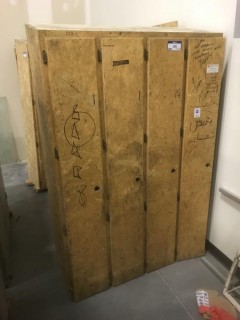 Wood 4-Door Storage Locker