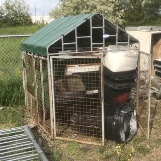 Garbage Can Shelter C/w Contents