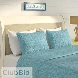 Beachcrest Home Sneads 3 Piece Blue Quilt Set - Teal (SEHO3882_16544047_16544050)