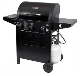 Professional 3-Burner Gas BBQ in Red