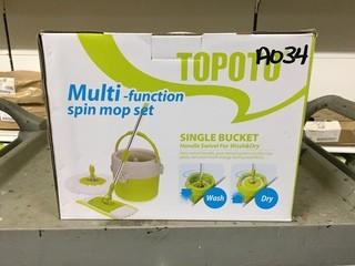Lot of (2) Topoto Multi-Function Spin Mop Set