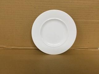 Lot of (12) Ambience White Standard Rim Plates 6". New