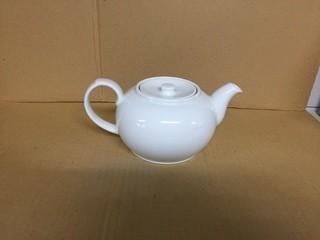 Lot of (4) White Tea Pots 28oz. New