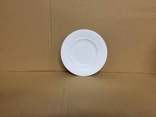 Lot of (12) Ambience White Standard Rim Plates 6". New