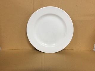 Lot of (12) White Classic Plates 10.62". New