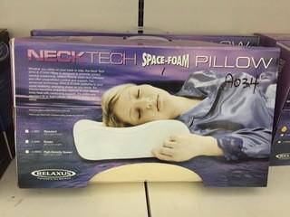 Lot of (2) NeckTech Space-Foam Pillows Standard Size