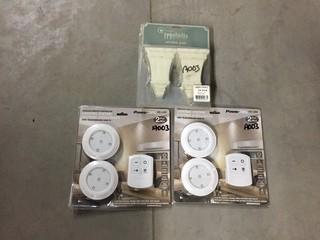 Lot of (2) Wireless Remote Control Lighting System and Sconce Pair