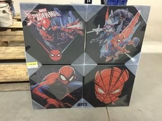 Lot of (4) Spiderman Canvas Pictures